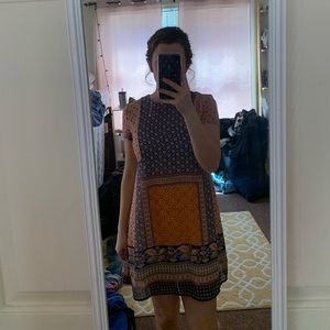 Patterned Baby Doll Dress